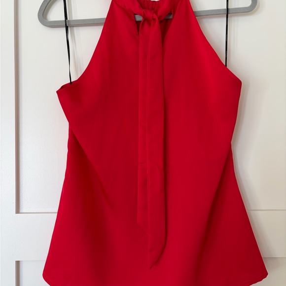 Red Halter Tank Blouse - Pleione women’s size M - Picture 5 of 6